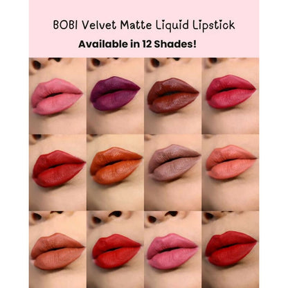 BOBI Velvet Matte Liquid Lipstick, Shade_10 POUT - Dista