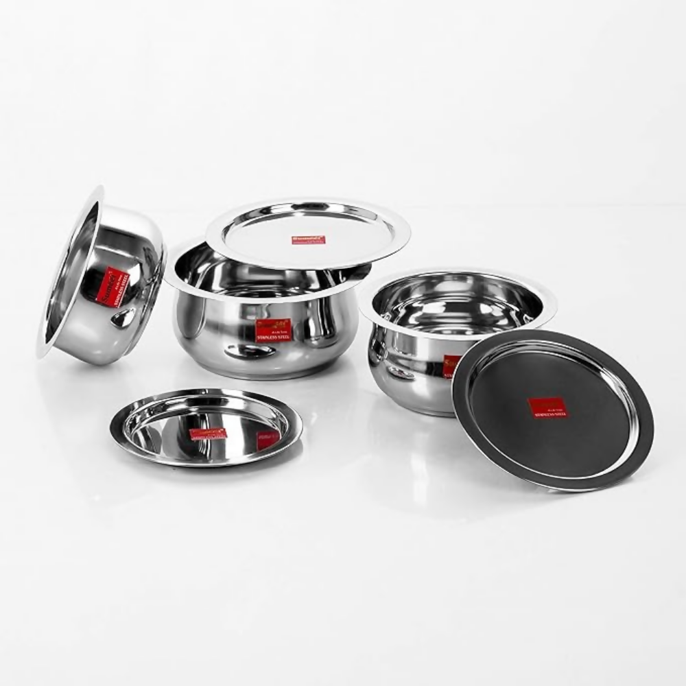 Sumeet Stainless Steel Cookware Set With Lid - Dista