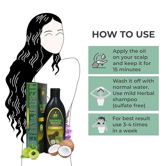 Bhumika Vedics Herbal Hair Oil For Men & Women - Distacart