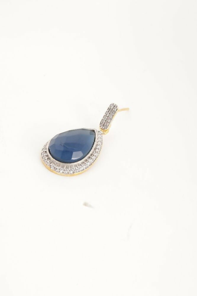 Nuyug 22K Gold Plated Azure Muse Contemporary Drop Earrings