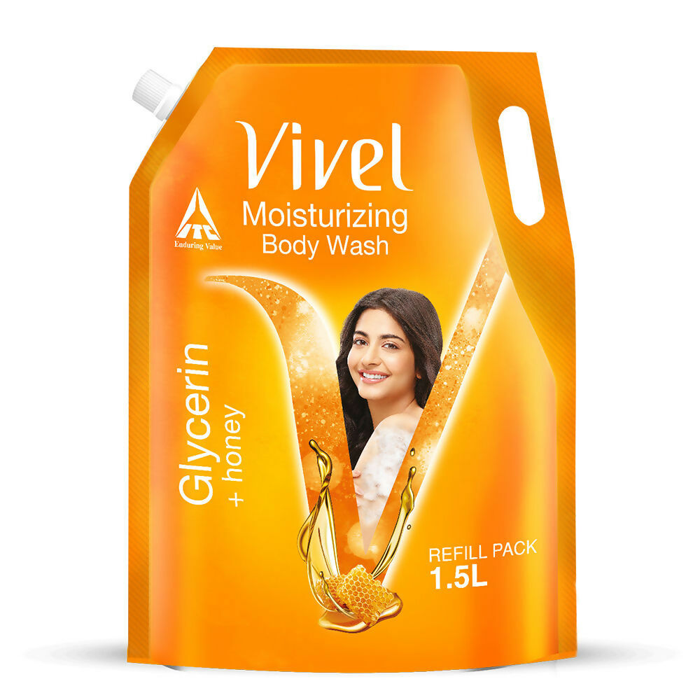 Vivel Moisturizing Body Wash Glycerin & Honey Shower Gel Supersaver XL Refill Pouch - Distacart