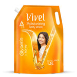 Thumbnail for Vivel Moisturizing Body Wash Glycerin & Honey Shower Gel Supersaver XL Refill Pouch - Distacart
