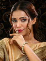 Thumbnail for Ruby Raang 22k Gold Polished Kundan Bangle