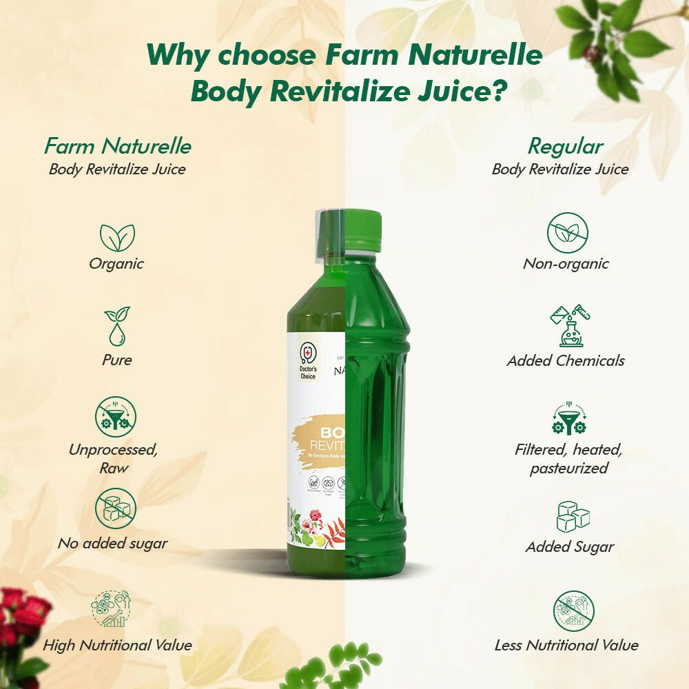 Farm Naturelle Body Revitalizer Juice - Ayurvedic Formula for Energy and Vitality