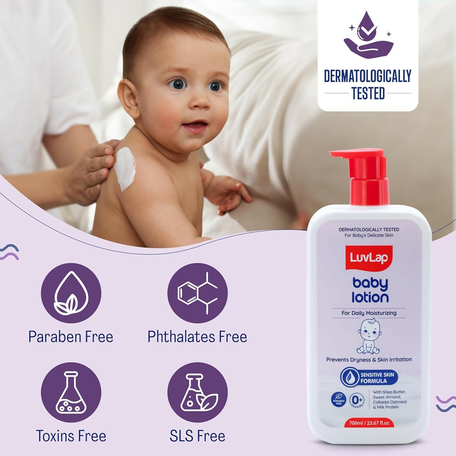 LuvLap Baby Wash + Baby Lotion Combo Set - Distacart