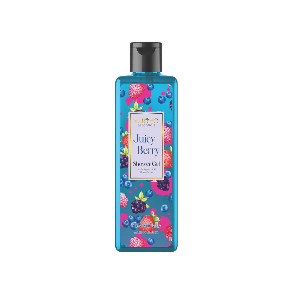 Eartho Essentials Juicy Berry Fusion Ayurvedic Shower Gel - Distacart