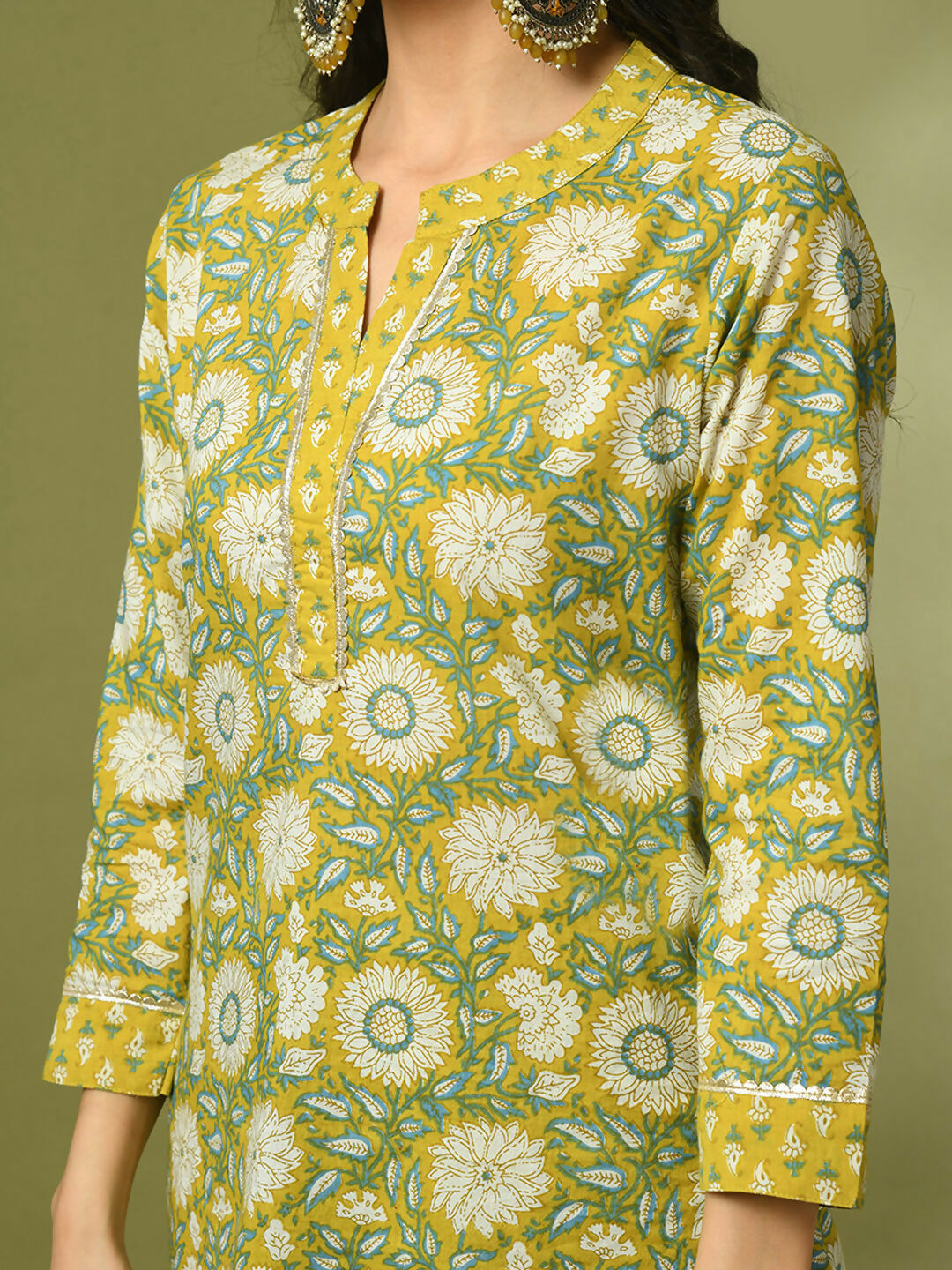 Myshka Women's Multi Printed Cotton Straight Party Kurta Set - Distacart