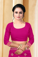 Thumbnail for Vedant Vastram Litchi Silk Designer Banarasi Saree - Magenta - Distacart