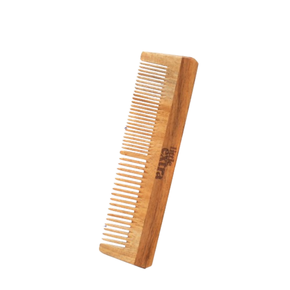Little Extra Dual Tooth Neem Wood Comb - Distacart