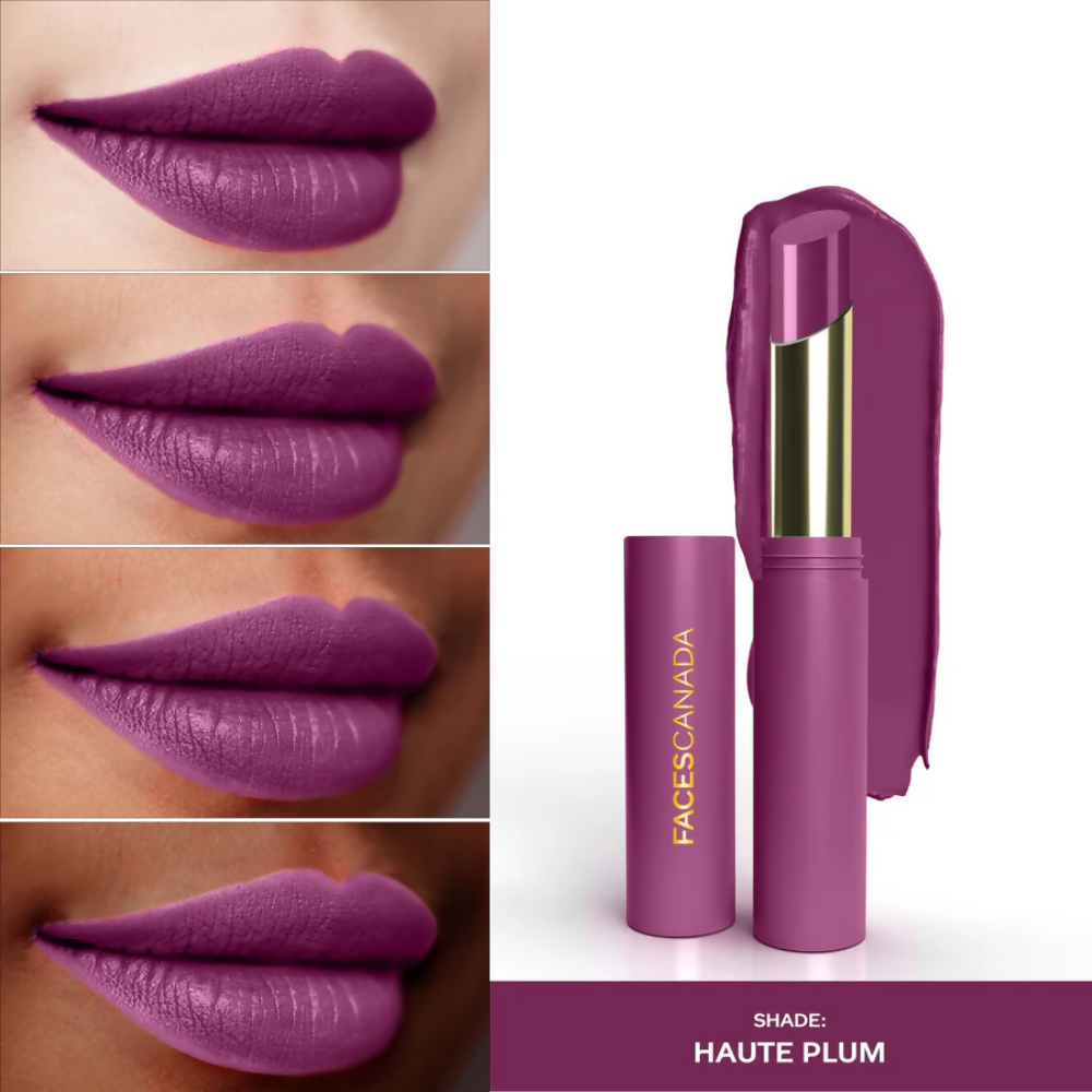 Faces Canada 3 in 1 LongStay Matte Lipstick - Haute Plum 08 - Distacart