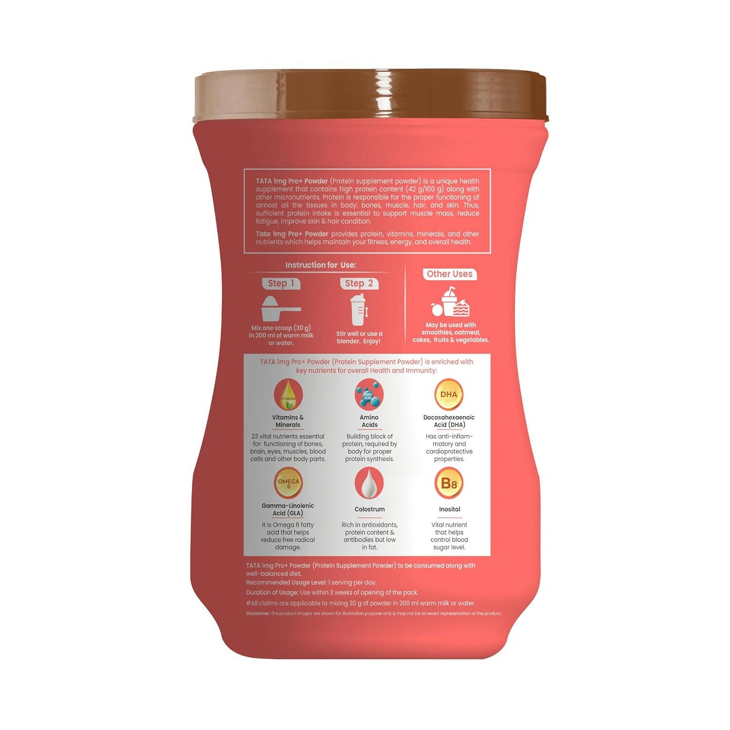 Tata 1mg Pro+ Soy Protein Supplement Powder(Chocolate Flavour) - Distacart