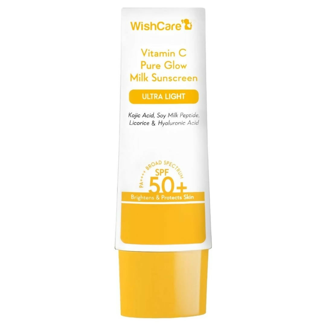 Wishcare Vitmain C Pure Glow Milk Sunscreen SPF 50 - Distacart