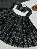 Thumbnail for Preksha Creation Black Foux Georgette With Thread With Sequence Women Lehenga Choli - Distacart