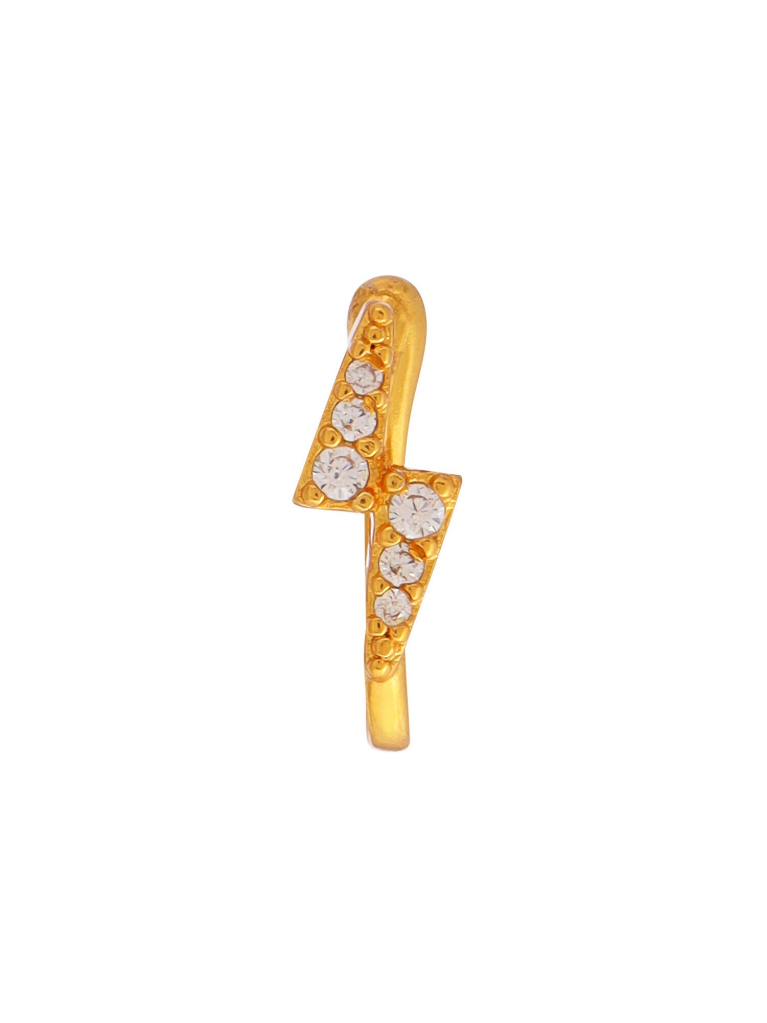 Ruby Raang Gold Bijlee Nose Pin