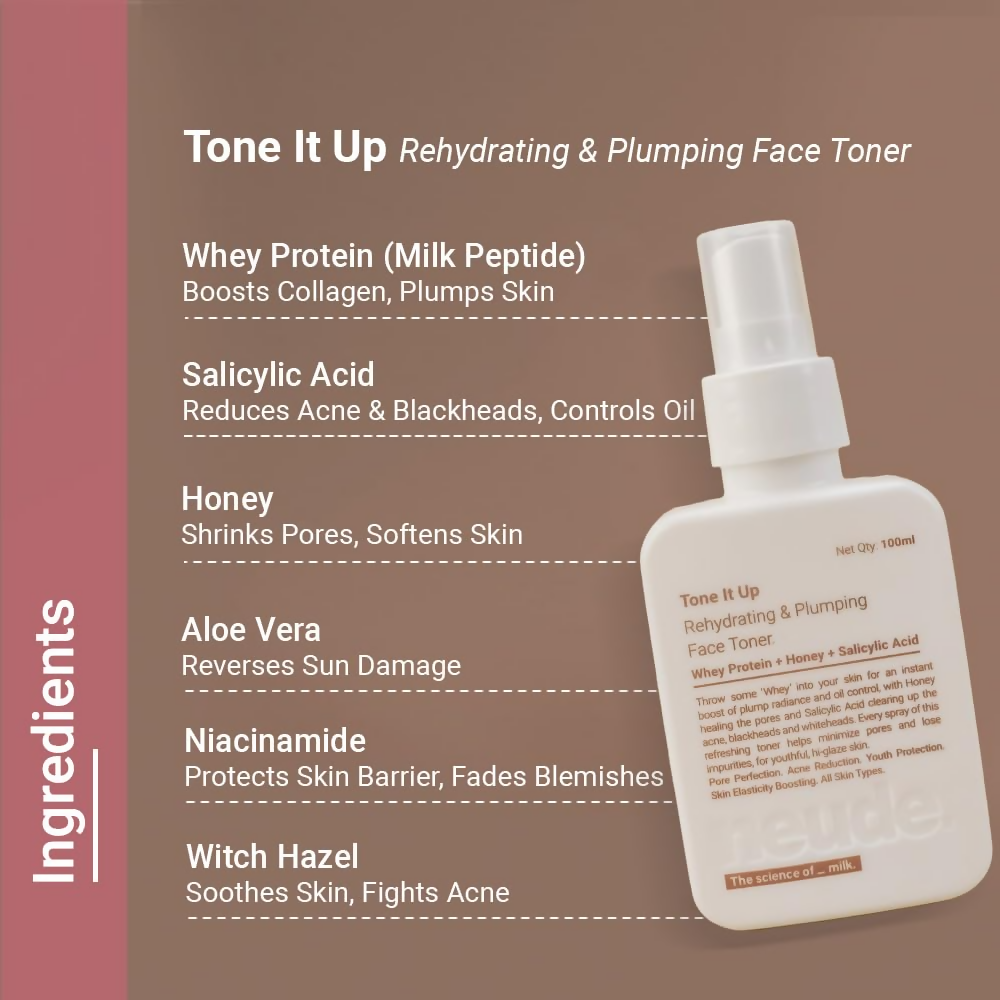 Neude Tone It Up Plumping,Rehydrating Face Toner - Distacart