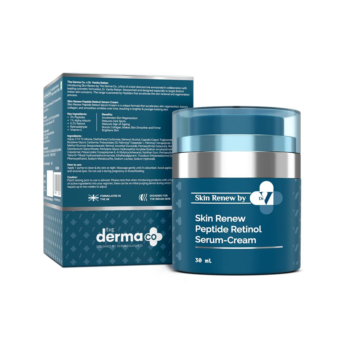 The Derma Co Dr.V Skin Renew Peptide Retinol Serum-Cream - Distacart