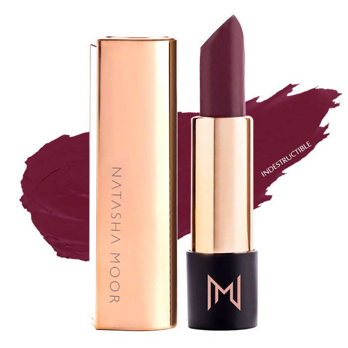 Natasha Moor Silk Suede Lipstick - Indestructible - Distacart