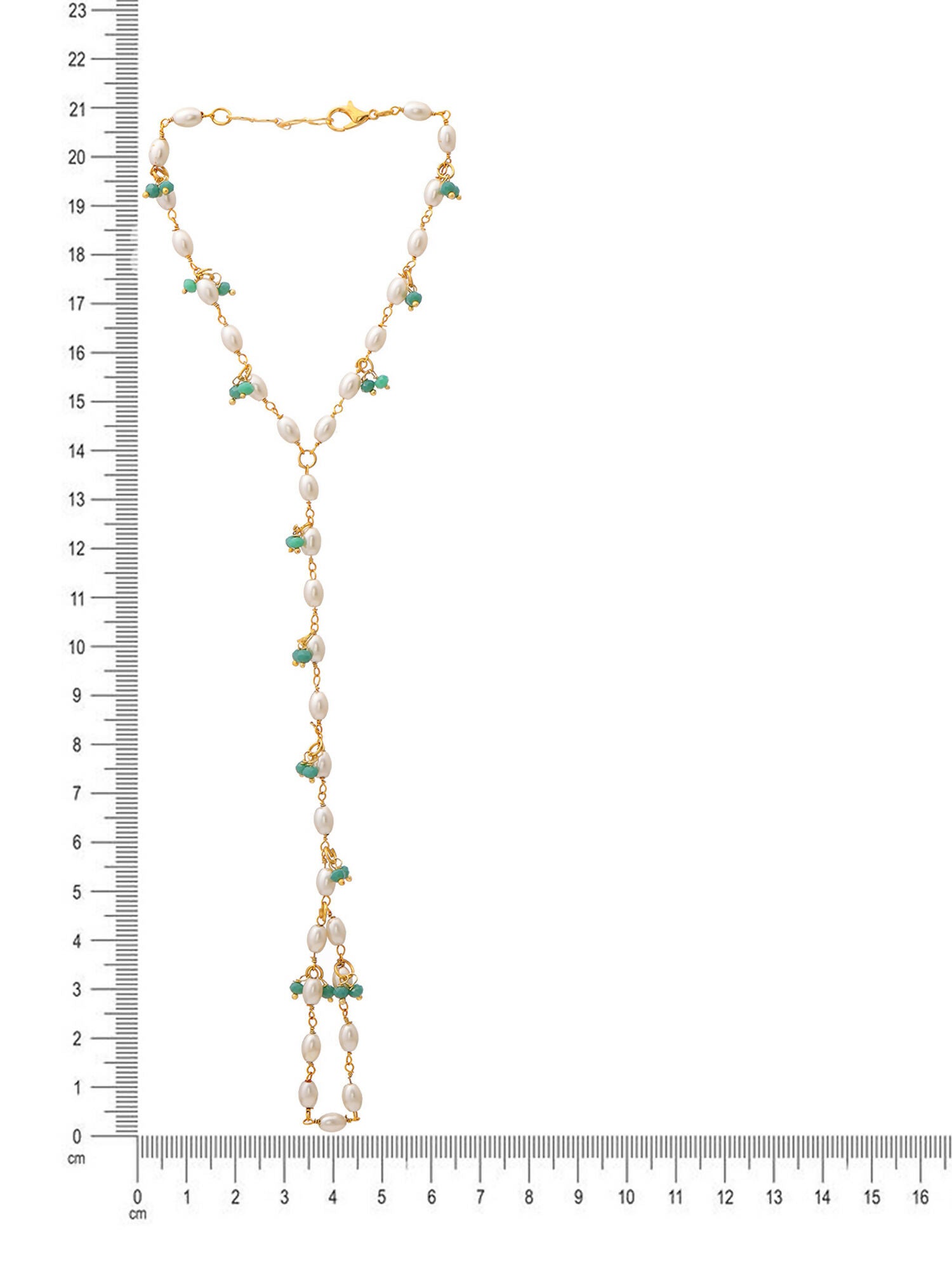 Ruby Raang Multi Pearl & Stone Haath Phool