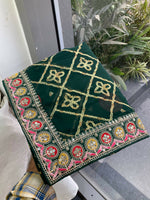 Thumbnail for Teeya Creation Womens Stylish Simply Wedding Wear Georgette Saree-Green - Dista