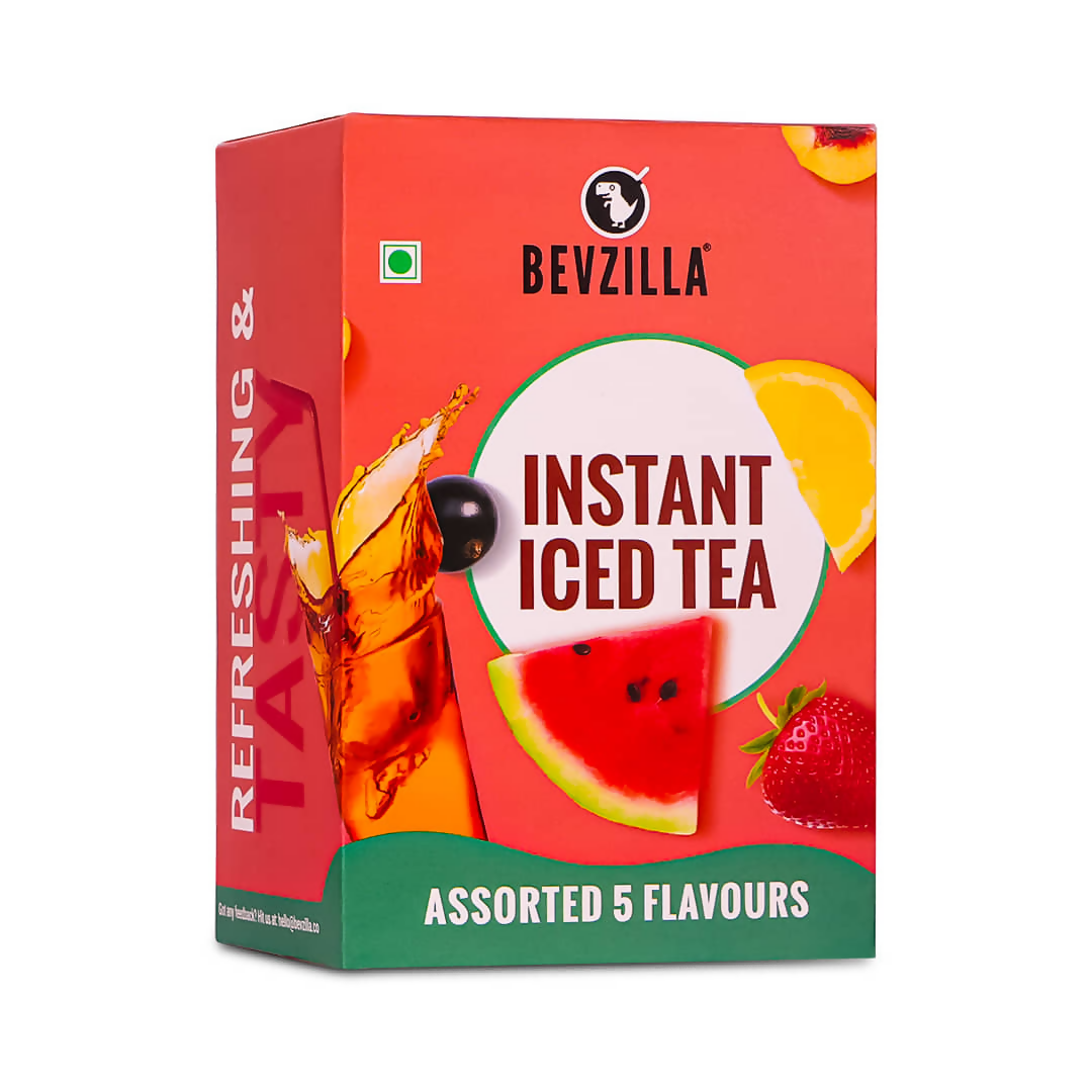 Bevzilla Iced Tea Powder 5 Assorted Flavours Pack - Distacart