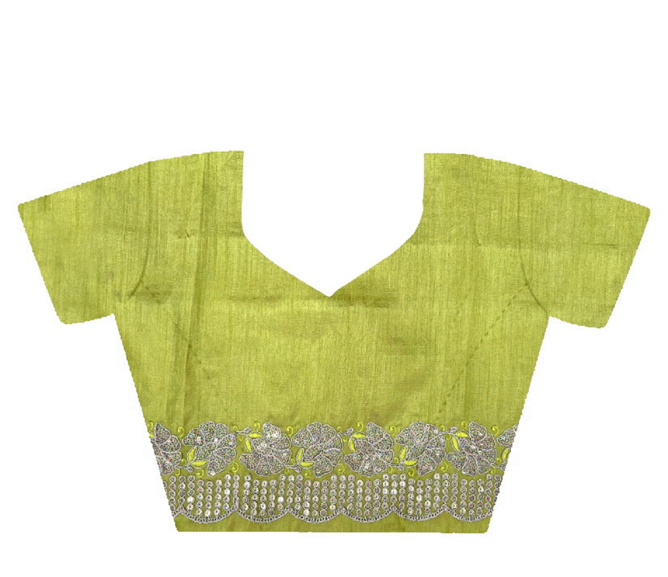 Teeya Creation Lemon Yellow Color Gold Crush Embroidery Work Saree - Distacart