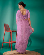 Thumbnail for Teeya Creation Pink Color Organza Silk Heavy Sequence And Embroidery Work Saree - Distacart