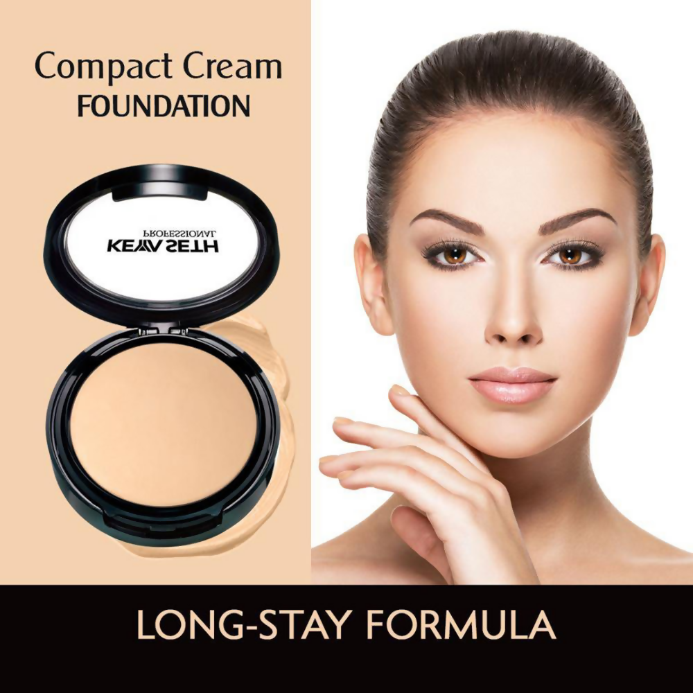 Keya Seth Aromatherapy Professional Compact Cream Foundation - Shade 3 - Distacart
