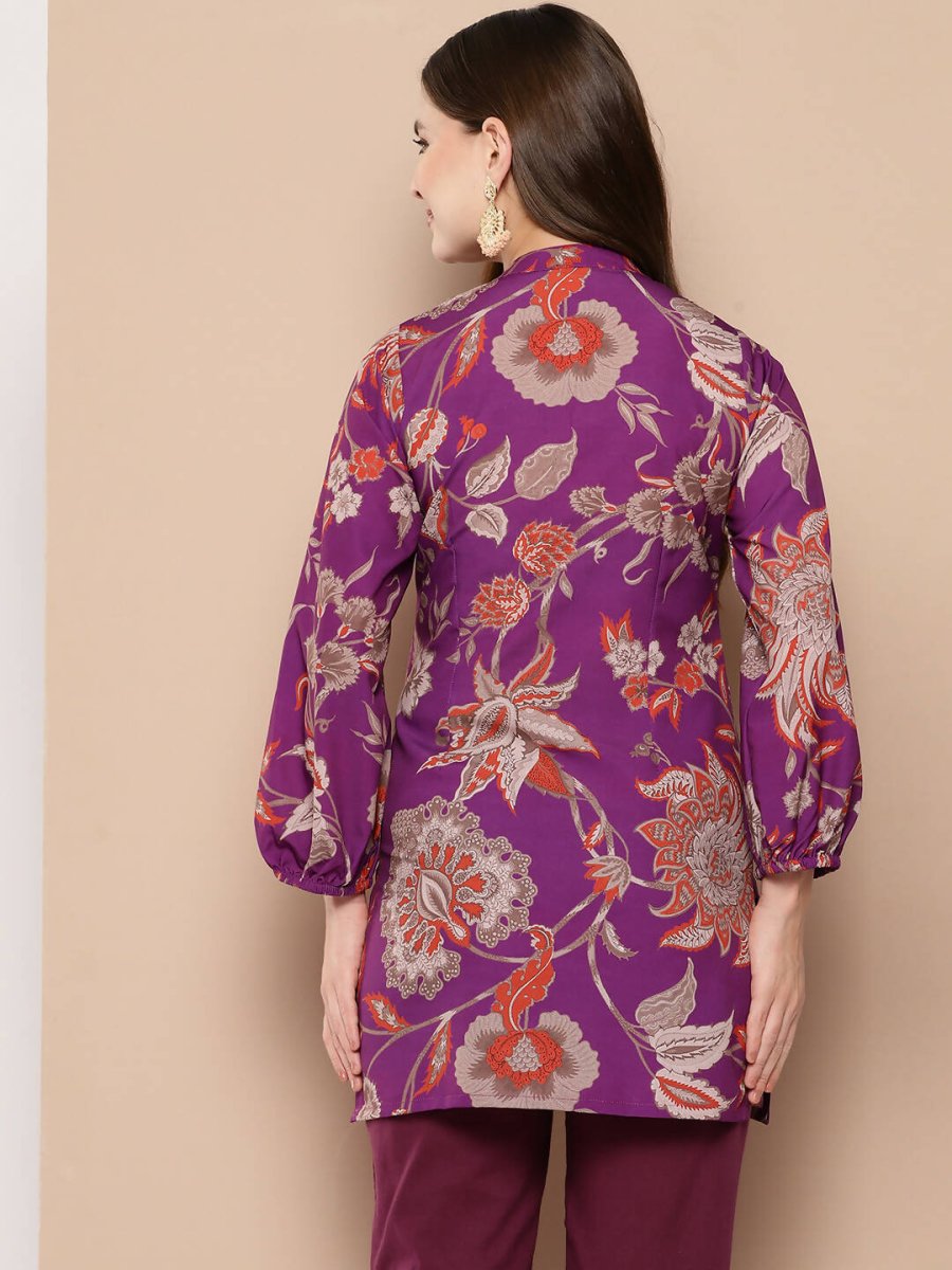 Ahalyaa Women's Traditional wear Tunic - Purple - Distacart