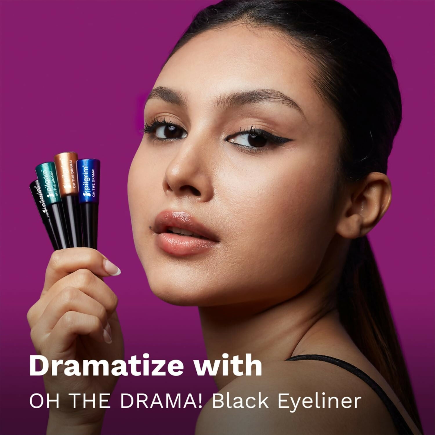 Pilgrim Metallic Eyeliner Boldly Bronze, Long Lasting & Smudge Proof Enriched With Argan Oil - Distacart
