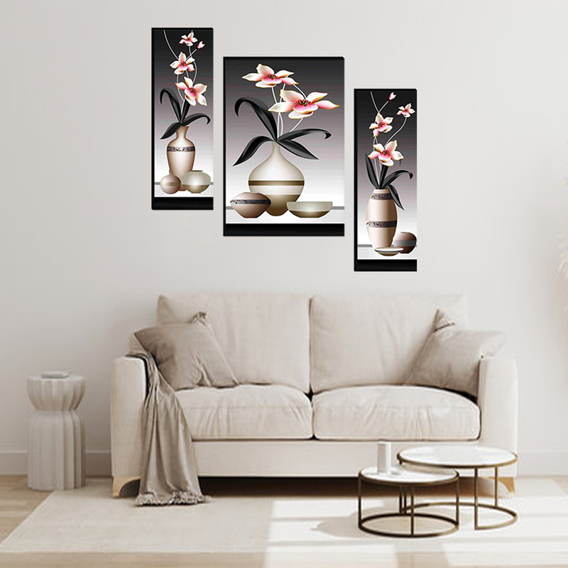 Tehzeeb Creations Set Of 3 Digital Wall Painting - Distacart