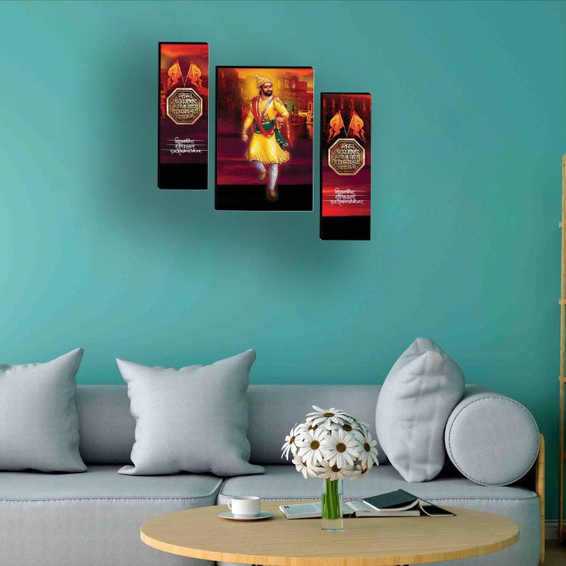 Tehzeeb Creations Set Of 3 Digital Wall Painting - Distacart