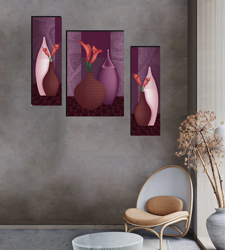 Tehzeeb Creations Set Of 3 Digital Wall Painting