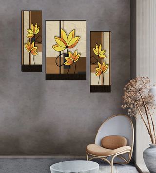 Tehzeeb Creations Set Of 3 Digital Wall Painting