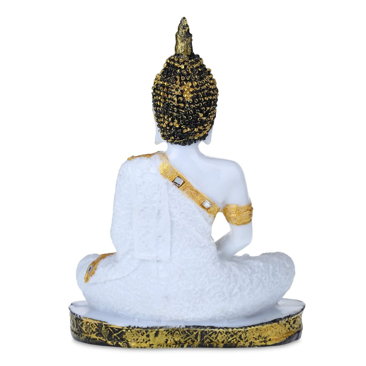 GW Creations Polyresin Sitting Buddha Idol - Distacart