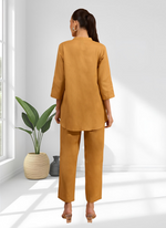 Thumbnail for Joban Fashion Coral Cotton, Linen Embroidered Readymade Cord Set - Distacart