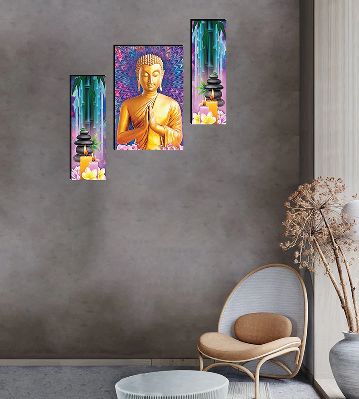 Tehzeeb Creations Set Of 3 Digital Wall Painting