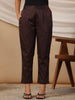 Juniper Brown Solid Lycra Women Drawstring Pants With Single Side Pocket - Distacart