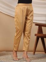 Thumbnail for Juniper Gold Solid Lycra Women Drawstring Pants With Single Side Pocket - Distacart