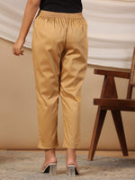 Thumbnail for Juniper Gold Solid Lycra Women Drawstring Pants With Single Side Pocket - Distacart