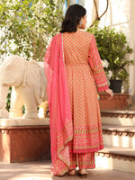 Thumbnail for Juniper Women's Green Pure Cotton Printed Kurta Set - Distacart