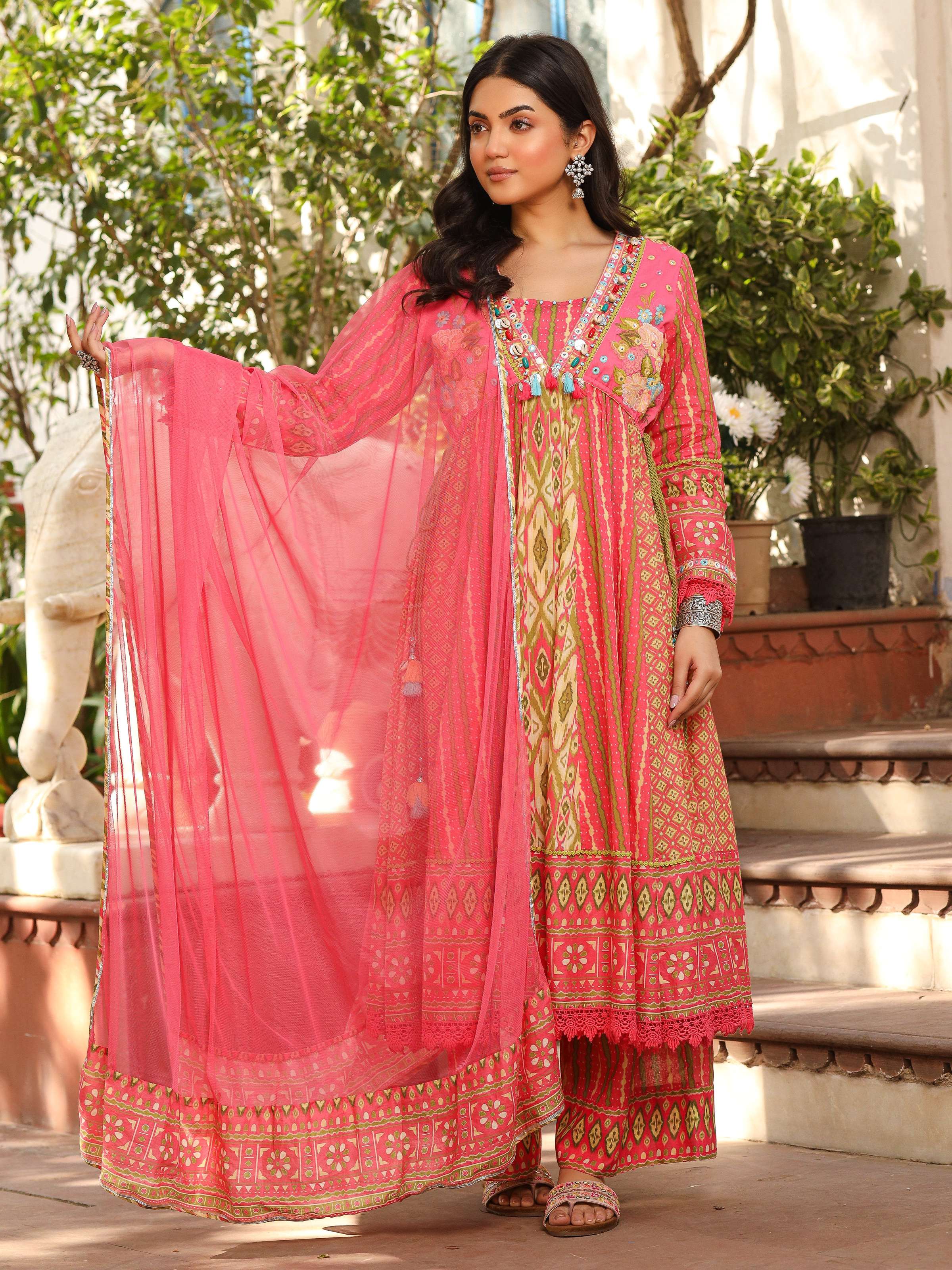 Juniper Women's Green Pure Cotton Printed Kurta Set - Distacart