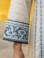Thumbnail for Juniper Women's White Pure Cotton Embroidered Kurta Set - Distacart