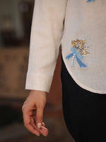 Thumbnail for Juniper Women's Women Natural Solid Shirt With Sequins Work - Distacart