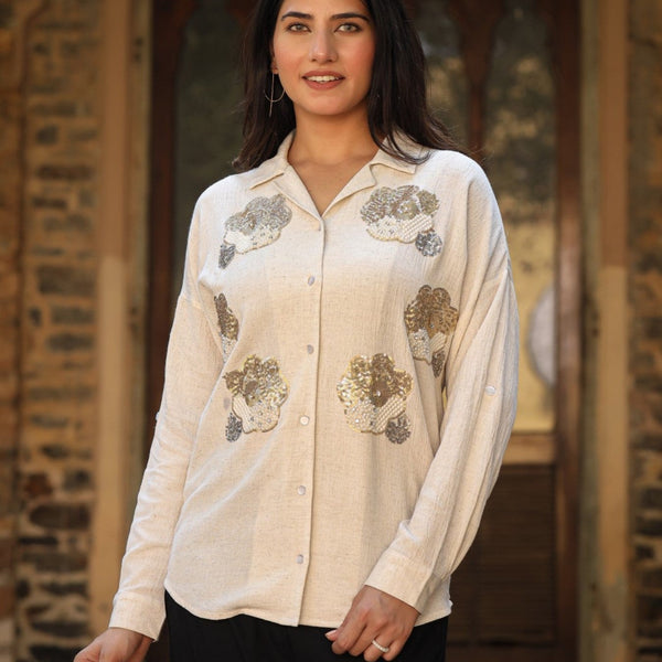 Juniper Women's Rayon Flex Embroidered Women's Shirt - Distacart