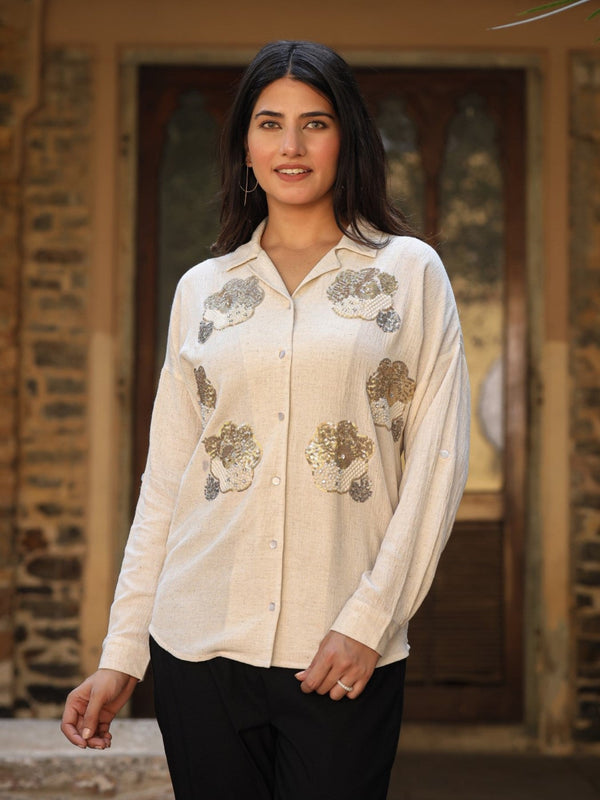 Juniper Women's Rayon Flex Embroidered Women's Shirt - Distacart