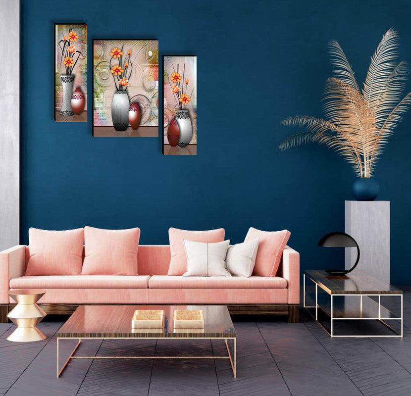 Tehzeeb Creations Set Of 3 Digital Wall Painting - Distacart