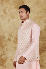 Thumbnail for Bluesaanchi Men's Jacquard Rosy Waistcoat - Distacart