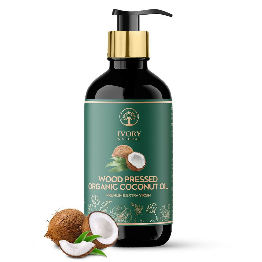 Ivory Natural Wood Pressed Organic Coconut Oil , Premium Extra Virgin Oil - For Radiant Skin, Hair Wellness & Baby Care - Distacart