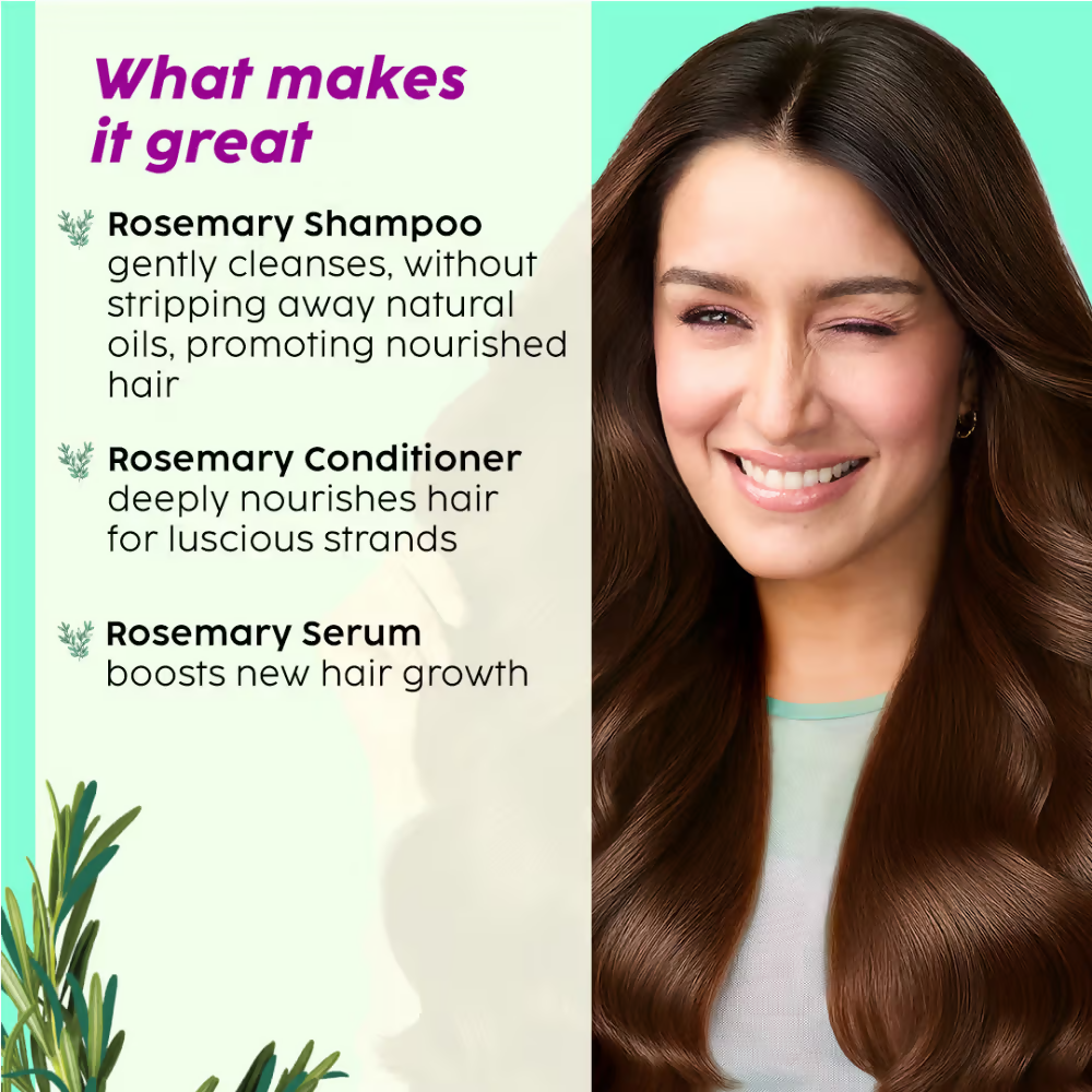 PLIX The Plant Fix Rosemary Anti Hairfall Regime 3% Redensyl Serum, Shampoo & Conditioner - Distacart