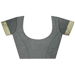 Thumbnail for Joban Fashion Dark Grey Banarasi Soft Lichi Silk Paisley Saree